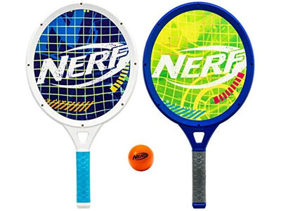 NERF Driveway Tennis Set for Kids - 2 Player Kids Tennis Set - Jumbo Rackets and Foam Tennis Ball - Indoor Tennis Set - (2) Rackets and Foam Ball Included