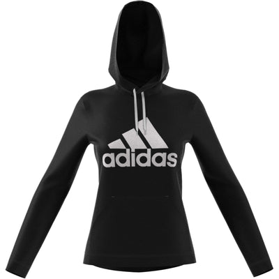 adidas Women's Game and Go Big Logo Hoodie, Black/Chalk White, Medium